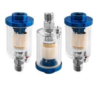 Mesee Filtre Séparateur Huile-Eau 1/4“ pour Compresseur d‘Air - Filtre à Air Comprimé avec Purgeur Manuel - Compatible Pistolet à Peinture, Outils Pneumatiques