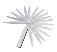 Mesee Jauge d'épaisseur métrique à 17 lames, 0,02-1,00 mm en acier inoxydable, outil de mesure d'écart, largeur et épaisseur