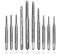 Mesee Jeu de 10pcs Mini Tarauds Métriques HSS, Tarauds Machine M1-M3.5 Outil de Filetage Taraudage Micro-tarauds à Tarauder pour Horloge Montre Bricolage