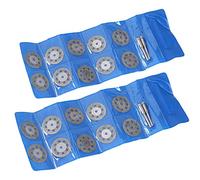 Mesee Lot de 20 mini disques de coupe diamantés en métal avec tige de mandrin de 3 mm, lame de coupe de carrelage, pierre rotative pour outils de coupe - Diamètre de coupe 22 mm/25 mm