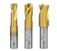 Mesee Lot de 3 Forets à Souder par Point, Fraise à Dépointer HSS CO Outil de Forage de Soudure Plaquée en Titane 6.5mm/8mm/10mm pour enlever Joints de Soudure en Tôle