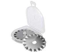 Mesee Lot de 5 lames de coupe rotatives crantées de 28 mm - Lames de rechange pour couture, tissu, cuir, papier, loisirs créatifs