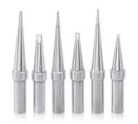 Mesee Lot de 6 Pointes de Soudure ETA ETB ETH ETK ETO ETS, Pointes de Remplacement compatibles Fer à Souder et Station de Soudage