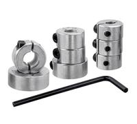 Mesee Lot de 8 bagues d'arrêt de profondeur pour foret, bague fendue, colliers de limitation de profondeur de forage, bague de positionnement d'espacement - Taille impériale 1,27 cm 7/16" 3/8" 5/16"