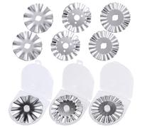 Mesee Lot de 9 lames de cutter rotatives crantées de 45 mm - 3 types de lames rotatives ondulées - Lames de rechange pour matelassage - Accessoires pour couture, tissu, cuir, papier, loisirs créatifs
