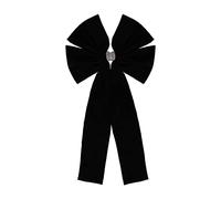 Meseey Nœud Extra Large en Velours Noir pour cimier de Sapin de Noël - 91,4 x 45,7 cm - Décoration d'intérieur et d'extérieur - Noir