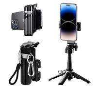 Mesen Trépied pour téléphone portable, 42 cm, perche à selfie, perche à selfie, format de poche, pour iPhone, support de voyage portable avec télécommande sans fil pour iPhone/Samsung/Android/appareil