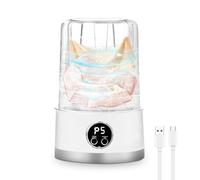 Mesenymm Mini machine à laver portable, rechargeable 1500 mAh sans fil, machine à laver pour sous-vêtements de 1 L, machine à laver compacte pliable pour vêtements de bébé/sous-vêtements/camping