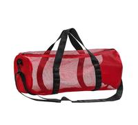 Mesh Beach Bag, Cylindrical Pool Bags, Foldable Duffle Pouch, Swimming, Sports Gear, and Diving | Large Capacity Mesh Waterproof Base, Nylon & Thickened Cloth, 58x27x27cm