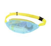 Mesh Beach Bag | Sac de plage en maille réglable, ceinture de sport légère et respirante pour voyage, pique-nique, plage, natation, vacances Permet une récupération facile, Bleu clair et jaune