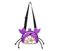 Mesh Beach Toy Bag - Crab Shape Shell Collecting Tote With Adjustable Straps For Kids | Pool, Beach, Lake, Camping, Travel & Outdoor Use