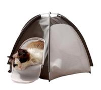 Mesh Cat Shelter - Foldable Tent House Bed, Kitten Cave Nest for Resting, Pet House Tool, Zipper Door Shelter with Instant Frame Setup, Warm Retreat Tool for Sheltering Lounging and Sleeping