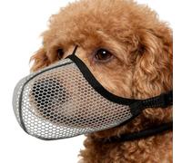 Mesh Dog Muzzle-Breathable Anti Scavenging Mesh,Humane Bark,Soft Nylon Material,Adjustable Safety Strap,Quick Release Buckle,Comfortable Grooming Tool | for Puppies