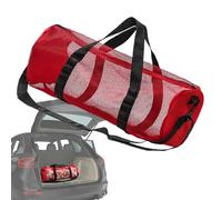Mesh Gym Bag, Cylindrical Gear, 22.83x10.63in Adjustable Strap Design, Large Capacity Interior Hook, Breathable Sports for Fitness, Travel, Snorkeling, Camping