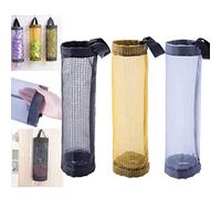 Mesh Hanging Storage Dispenser, 3Pcs Plastic Bag Holder Breathable Mesh Hanging Storage Dispensers, Bag Holder for Plastic Bags, Foldable Breathable Storage Bag with Hook (3pcs)