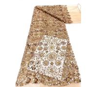 Mesh Lace Fabric Beads Fabrics For Diy Dresses Party Wedding 5 Yards(Color19)