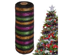 Mesh Ribbon - 10 Yards Striped Holiday Decorative Roll | High-Quality Crafting Material for DIY Wreaths Wedding Décor Christmas Tree Wrapping Bow Making Dining Table Staircase Party Home Styling