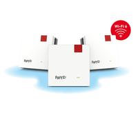Mesh Set FRITZMESH SET 1600 3-PACK EDITION INTERNATIONAL Bi-bande (2,4 GHz / 5 GHz) Wi-Fi 6 (802.11ax) Rouge, Blanc Interne