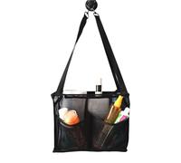 Mesh Shower Bag, Large Bath Organizer, Toiletry Carry Tote, Quick Dry Fabric, Reinforced Handle, Multiple Compartments, Lightweight Use, Easy Carry, Compact Storage, Perfect for Travel, Gym, Beach