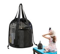 Mesh Shower Bags, Portable Bath Pouch, 11.81x8.66x0.39 inches Waterproof Organizer, Toiletry Storage for Travel Dorm Room Vacation Summer Gym Camping Swim Pool College Use