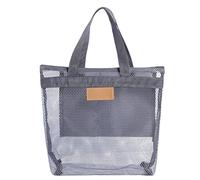 Mesh Shower Caddy Portable Hanging Quick Dry Bath Tote Organizer for Beach Swimming Grey