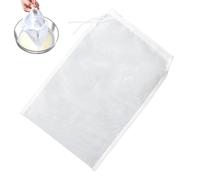 Mesh Strainer Bag - Nylon Reusable Fine Filter Pouch, Drawstring 12x8 Inch Liquid Filtering Sack, durablee Kitchen Sieve Cloth, Food Grade Straining Tool | Oat Milk, Juice, Coffee, Yogurt