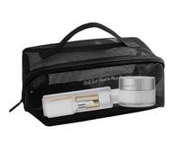 Mesh Toiletry Organizer, Travel Toiletry Bag, Portable Toiletry Cosmetic Bag, Small Cosmetic Organiser, Travel Make Up Wash Bag, Easy to Use, Portable for Travel and Long Rides