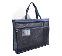 Mesh Zipper Bags, Mesh Art Supply Bag - 17 x 13 x 4,4 Organiseur de documents transparent avec poignée et fermeture éclair - Sac fourre-tout A3 pour œuvres d'art, et matériel pédagogique