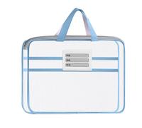 Mesh Zipper File Pouch Portable Handle Organizer Bag for Travel School Office Students Exams Work Home Teacher Classroom Storage Lightweight Document Holder Accessories