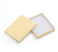 MESHA Lot de 42 boîtes cadeaux à bijoux avec couvercles - Kraft 15,2 x 12,7 x 2,5 cm, rempli de coton marron pour colliers, bracelets - Boîtes d'expédition en vrac pour petites entreprises et
