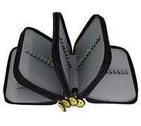 MESHIKAIER 72 Fentes Grande Capacité Sac de Crayon en Toile 4 Étage Trousse de Crayon Zip Porte-Crayon Organisateur de Pinceau Solide et Durable (Noir)