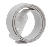 MESHIKAIER Bonbon Couleur Fashion Ceinture Unisexe en Silicone avec Boucle Plastique (Blanc)