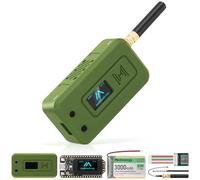 Meshnology Carte de développement ESP32 LoRa V4 + Module GNSS L76 + Batterie 3000mAh + Boîtier vert, ESP32-S3 SX1262 LoRa WiFi Bluetooth 2MB PSRAM 16MB Flash Antenne 915MHz Support OLED GPS Solaire