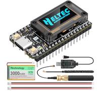 Meshnology Carte de développement pré-soudée ESP32 LoRa V4 + batterie 3000 mAh, ESP32-S3 SX1262 LoRa WiFi Bluetooth 2 Mo PSRAM 16 Mo Flash 915 MHz Antenne OLED Support GPS Solar A rduino Meshtastic