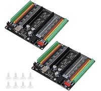 Meshnology Lot de 2 cartes de dérivation ESP32 pour WROVER WROOM/DevKitC/NodeMCU ESP32 / ESP32-S3 WROVER WROOM/DevKitC/NodeMCU avec quatre gaz en plastique Sortie d'alimentation 5 V 3,3 V GPIO Status