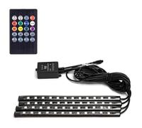 MeshUmi Bande LED Basse Tension pour Voiture 4 x 0,225 m RGB