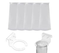 MESINURS 200 Micron 4" bague pré-filtre sacs de chaussettes et set de support, aquarium réservoir de poissons filtre filtre pour les bassins, débuts, purification de l'eau - système de filtration réut