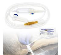MESINURS IV Tubing Set Practice Ext Kit 50PCS, Bouche à vis | ISO 10993 PVC, Résistant aux kinks, Traité EO, Individuellement scellé, Options droites/vis