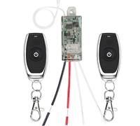 Meskliu Interrupteur sans fil 12 V, DC3,7-12 V, relais de contact sec 2 A, interrupteur RF sans fil, avec portée de 50 m, pour lampe, porte de garage, moteur, alarme antivol, etc