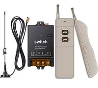 Meskliu Interrupteur sans fil 12V,Relais radiocommandé Avec télécommande, DC12V/24V/48V/72V 40A Commutateur a Distancesans fil,longue portée de 1500m,Pour porte de garage,LED,store,lampe