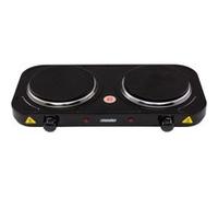 Mesko Cuisinière à Deux brûleurs Noir - 2000W - Contrôle de la température du thermostat Noir G