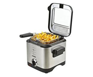 Mesko Home MS 4910 friteuse Unique 1,5 L Autonome 900 W Noir, Acier satin