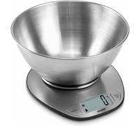 Mesko MS 3152 Balance de Cuisine, Acier Inoxydable, Gris, 21,5 x 21,5 x 10,5 cm