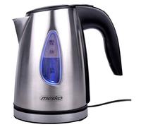 Mesko MS1351 Bouilloire Électrique 1 Litre, Acier Inoxydable sans BPA, Arrêt Automatique, 360° sans Fil, Résistance Cachée, 1630 W