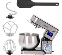 Mesko MS4228 Robot de cuisine, bol en acier inoxydable de 5L, 6 vitesses + pulse Argent