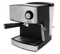 Mesko MS4403 Machine à Espresso Cappuccino, 15 Bars, Cafetière Manuelle pour Café Moulu, Buse Vapeur pour Mousseur a Lait, Réservoir 1,6L, Chauffe-Tasses, Acier Inoxydable / Noir, 850W