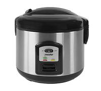 Mesko MS6411 Cuiseur de Riz 1,5 Litres, Cuisson à la Vapeur, Rice Cooker, Fonction Maintien au Chaud, Faire Bouillir le Riz, Sushi, 8-10 Portions, Antiadhésif, Acier Inoxydable, 1000W