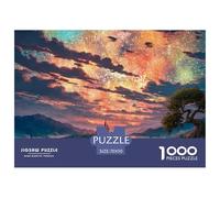 Mesmerizing Display of Vibrant Fireworks 1000 Pcs Carton Extra-épais Coffret De Puzzles Scene of Sunset Stimulant Et Éducatif Jeu Créatif Puzzles As Birthday Gifts 70x50cm/1000pcs