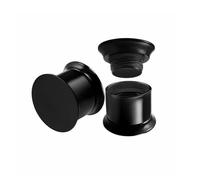 Mesnt 1 Paire Ecarteur Oreilles en Acrylique à vis Piercing Plug Tunnel Strech Élargisseur d’Oreille Tunnel (Noir, 6mm)