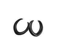 Mesnt 1 Paire Kit Ecarteur Oreille Acier Chirurgical, 28mm Forme en V Tunnel Expansion Oreille Dilatation Piercing, Noir